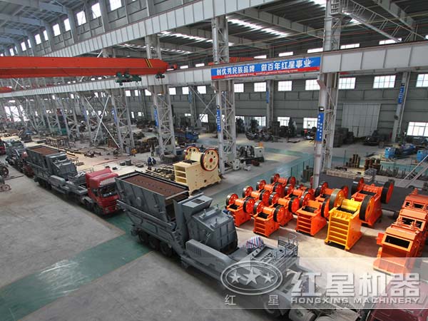 顎式移動破碎站廠家車間示意圖 顎式移動破碎站廠家車間示意圖