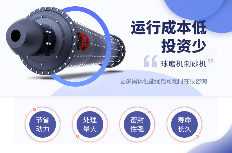 球磨制砂機的制砂優勢 球磨制砂機的制砂優勢