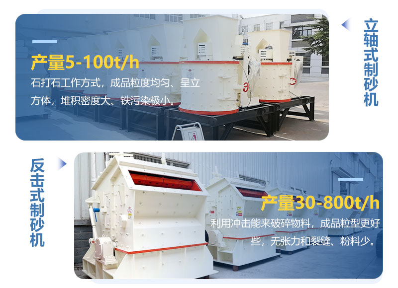 立軸式制砂機(jī)和反擊式制砂機(jī)哪種粒型好？區(qū)別介紹