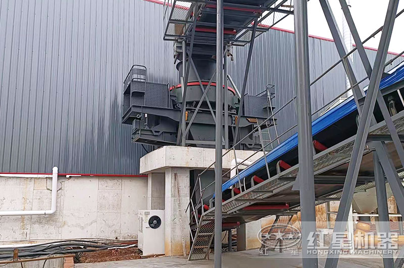 河北客戶石頭制砂機工作現場 河北客戶石頭制砂機工作現場