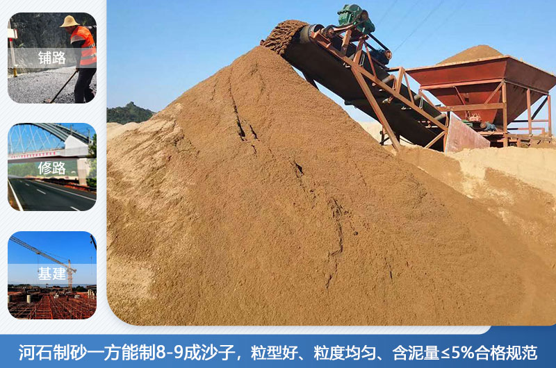 河石制砂一方能制幾成？河石制砂機設備有哪些？