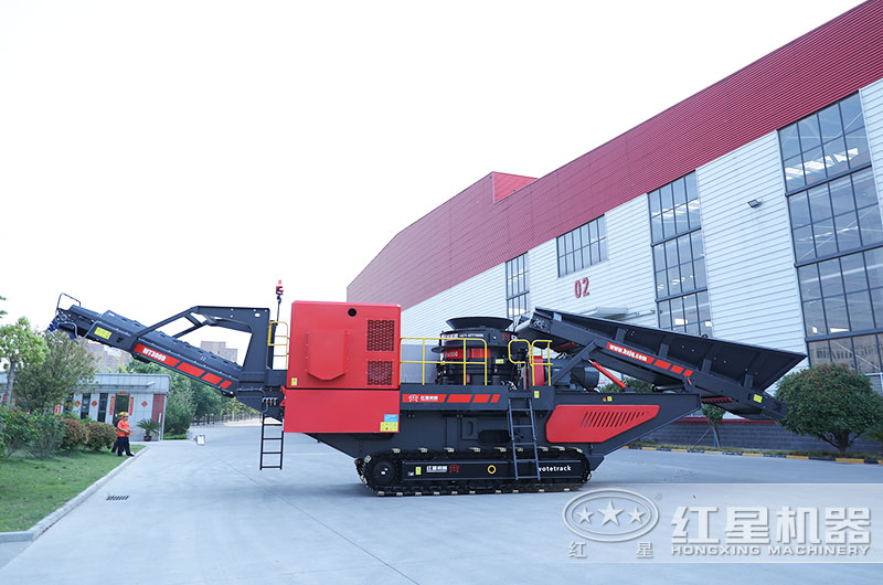 履帶式移動破碎站圖片，主機圓錐破