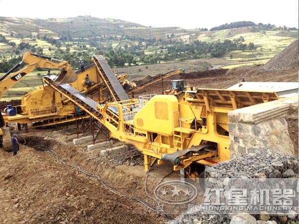 建筑垃圾移動破碎站作業客戶現場 建筑垃圾移動破碎站作業客戶現場