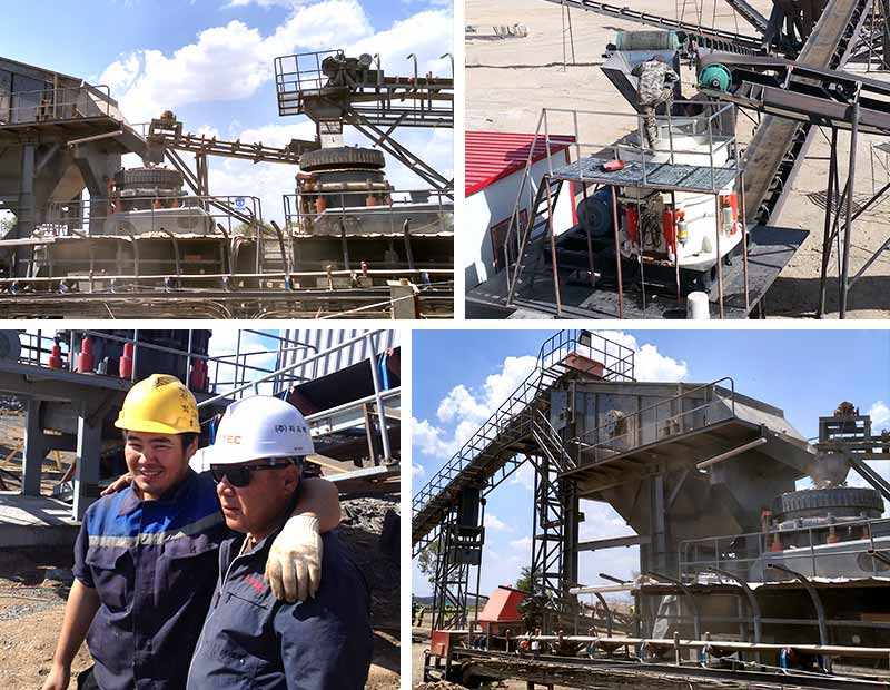 鐵礦石圓錐破碎機作業現場 鐵礦石圓錐破碎機作業現場