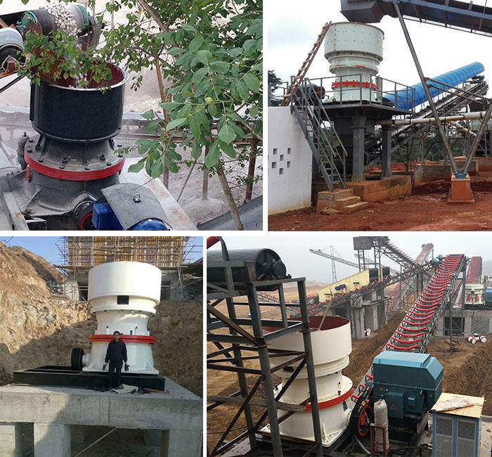 單缸石灰石圓錐破碎機作業現場實拍 單缸石灰石圓錐破碎機作業現場實拍