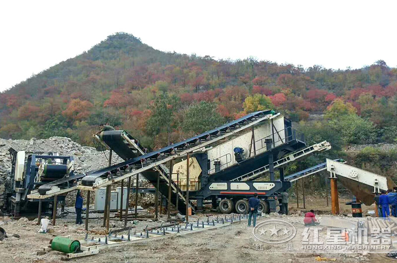 流動磕石機處理現場 流動磕石機處理現場