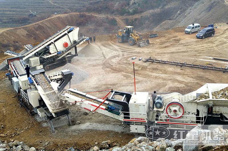 紅星移動碎石機作業客戶現場 紅星移動碎石機作業客戶現場