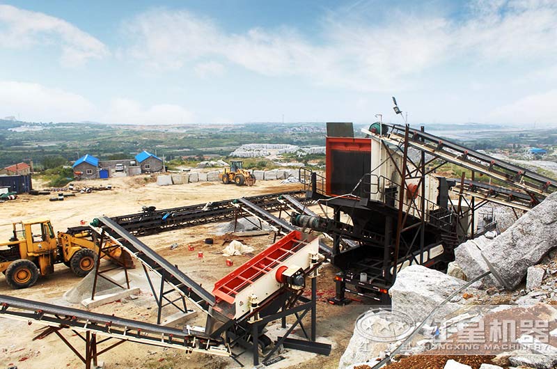 流動打石子機作業客戶現場 流動打石子機作業客戶現場