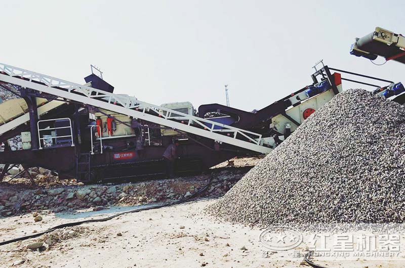 高質量打石子生產線作業現場 高質量打石子生產線作業現場