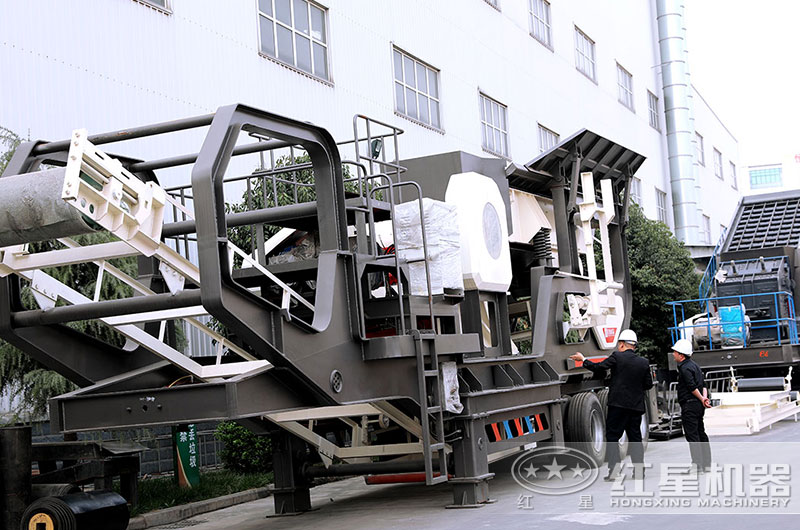 客戶來廠考察移動建筑垃圾處理設備 客戶來廠考察移動建筑垃圾處理設備