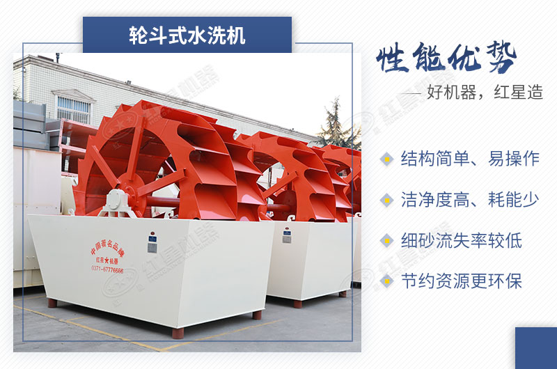 輪斗式水洗沙設備性能特點 輪斗式水洗沙設備性能特點