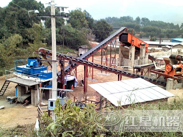 人工砂石生產(chǎn)線現(xiàn)場示意圖 人工砂石生產(chǎn)線現(xiàn)場示意圖